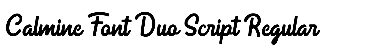 Calmine Font Duo Script Regular